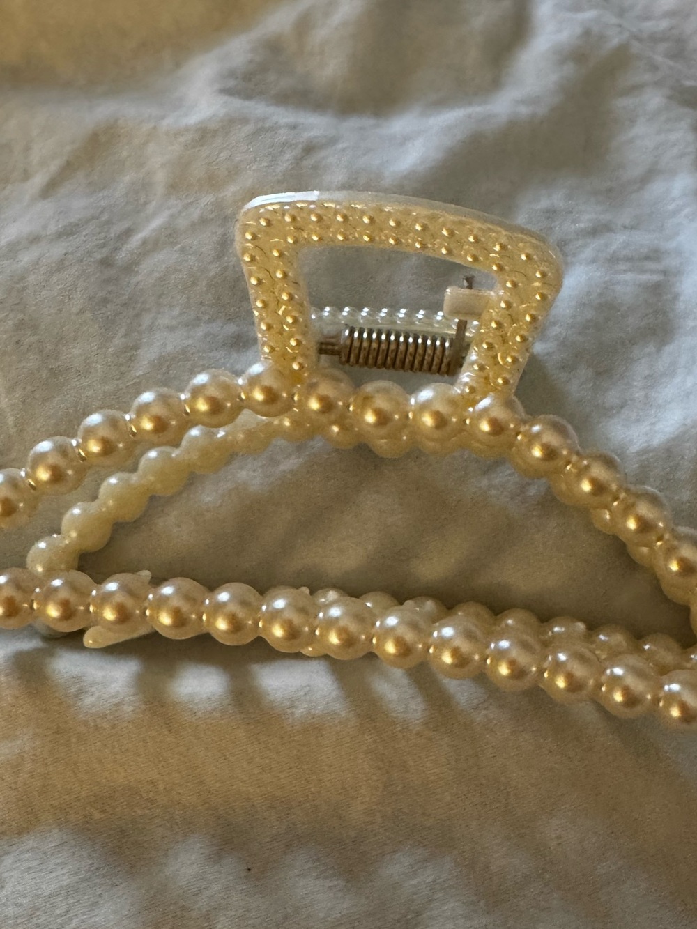 Color Street Exclusive Faux Pearl Beaded Hair Claw Clip - Cream from Color Play